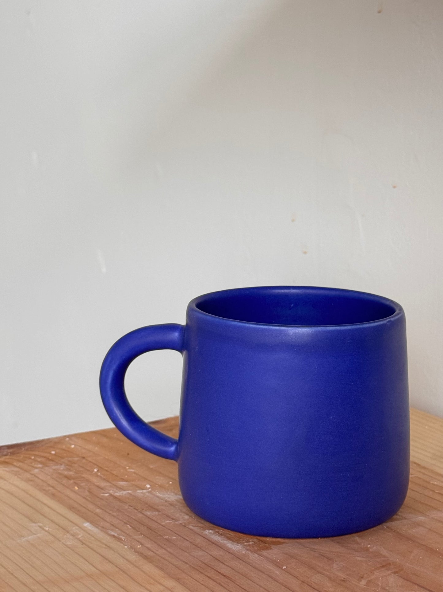 Satin Cobalt porcelain mugs