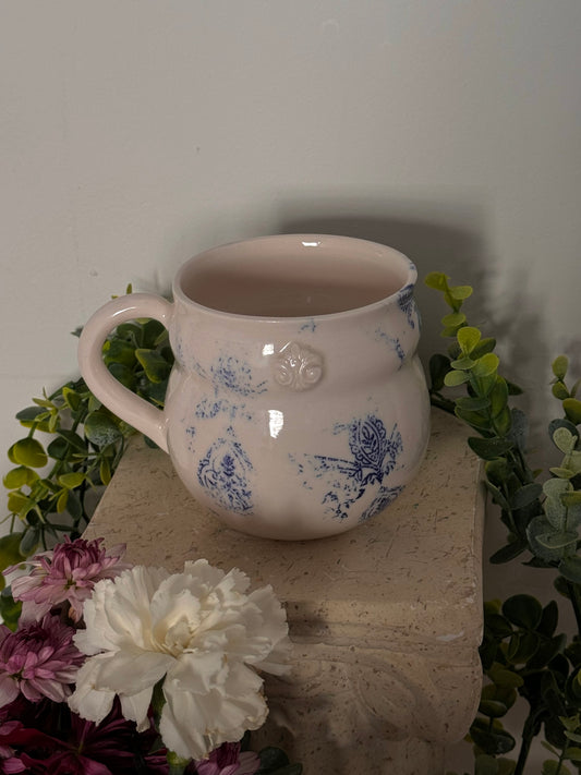 Vintage glossy porcelain mug