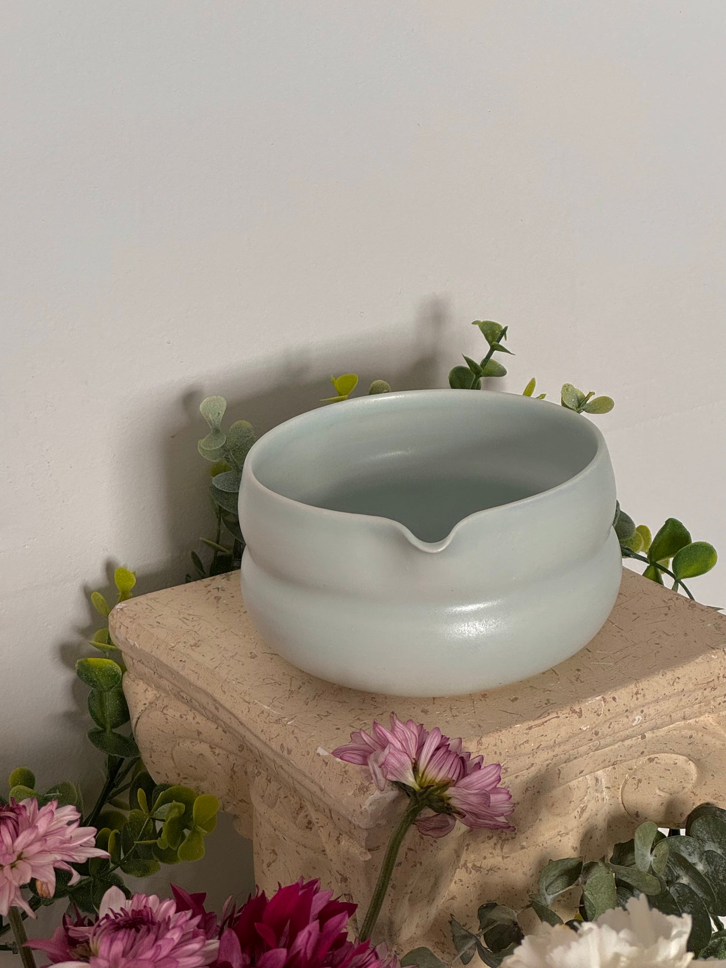 Tiffany blue matcha bowl - porcelain