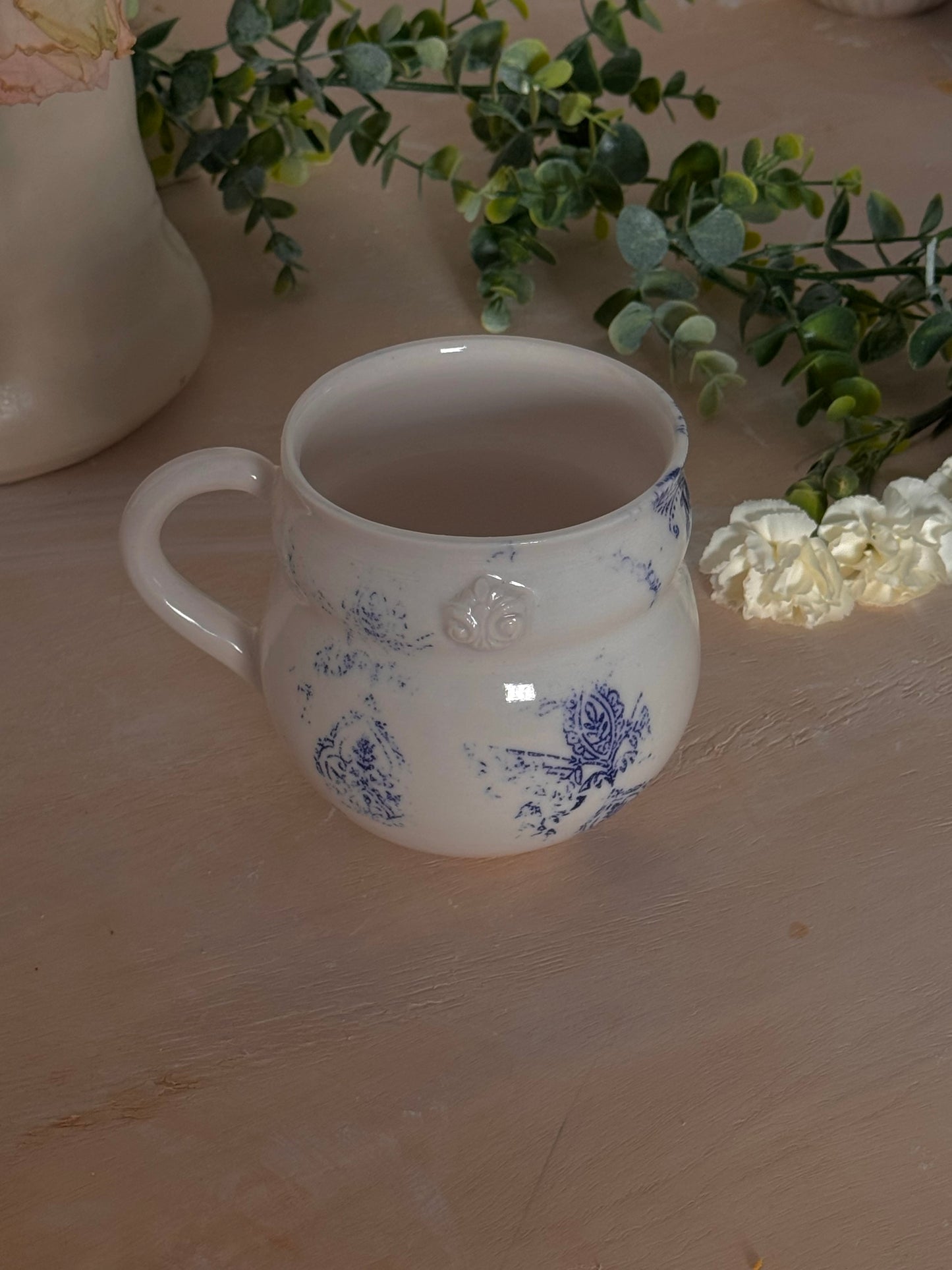 Vintage glossy porcelain mug