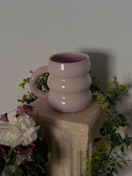 Chunky light pink bubble mug